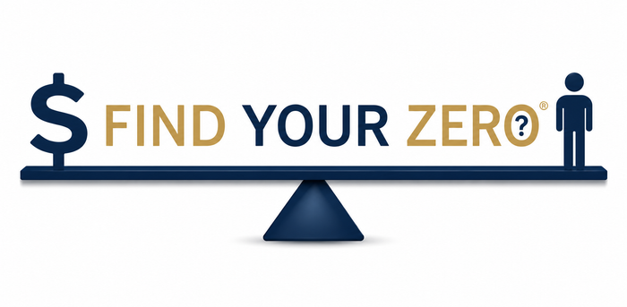 Find Your Zero balancing beam logo